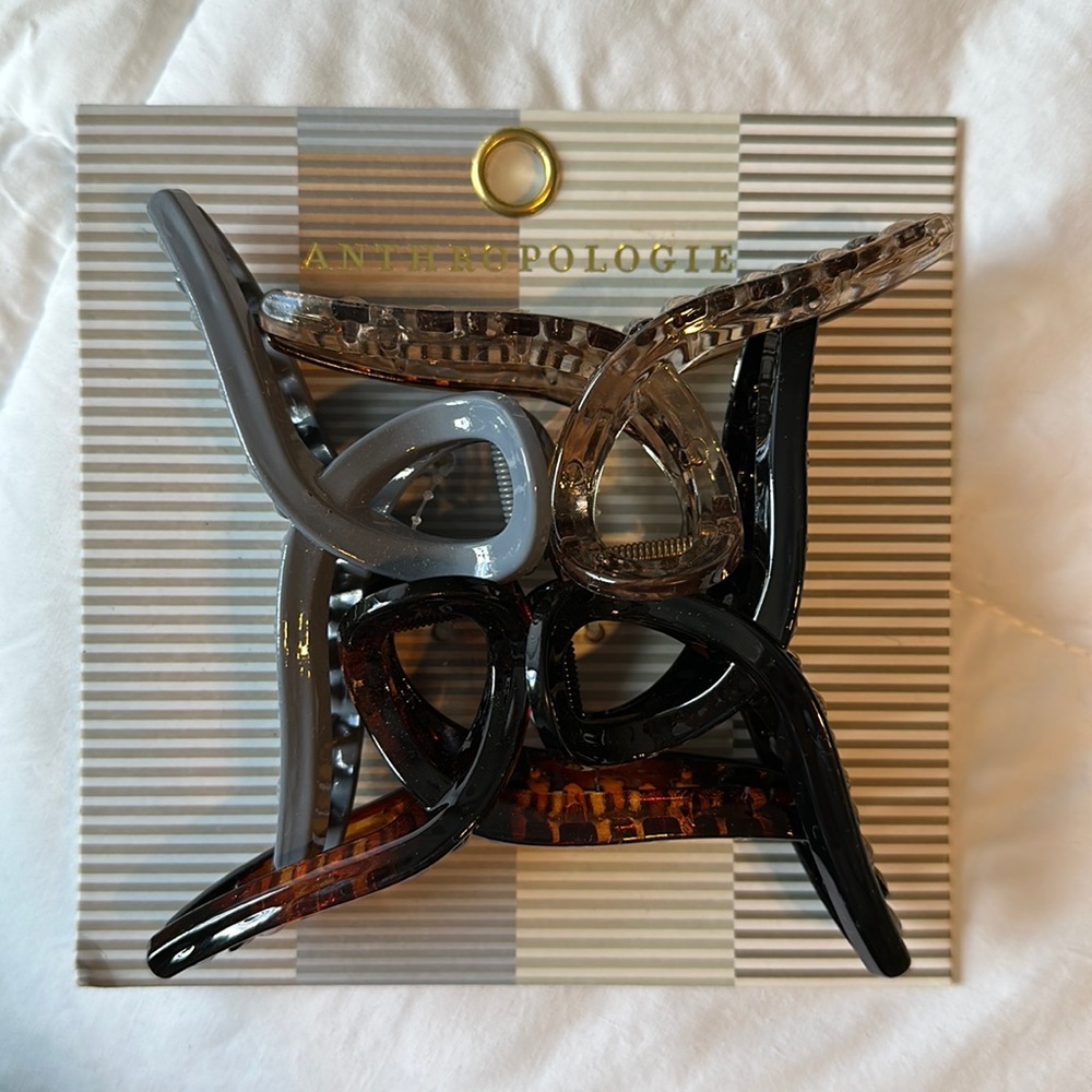 Anthropologie Britta Claw Hair Clip Set (4)
